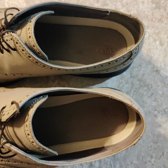 Cole Haan Grand O's Shoes Leather Wingtip Oxfords Gray Mens Size 13 M Sneakers - Picture 7 of 8